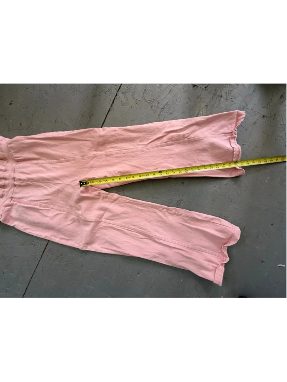 Pink Denim Corset Bodice Wide Leg Jumpsuit Size 6 - Picture 6 of 8